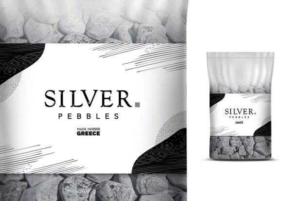 Pebbles Silver Piatra Decorativa
