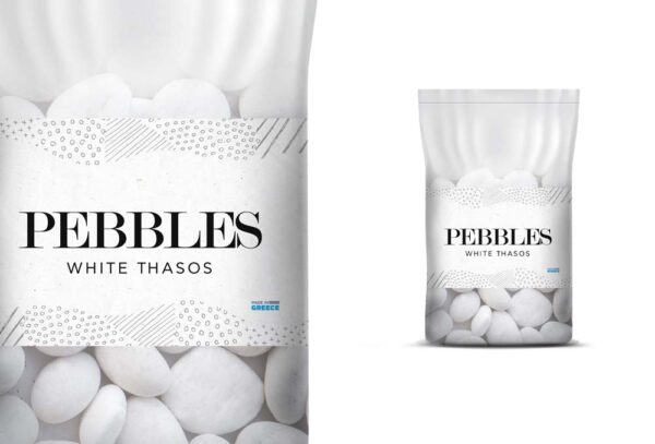 Pebbles White Thasos Piatra Decorativa